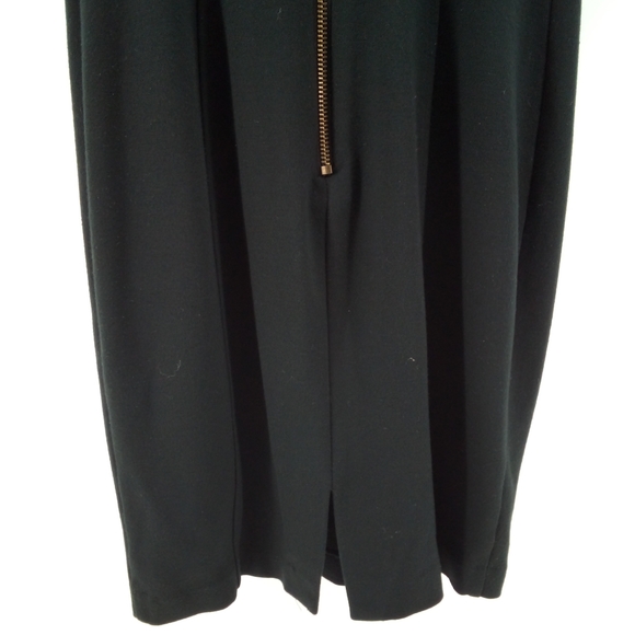 Express Little Black Dress Scoop Neck Mini Gold Zipper Vent XS - Picture 6 of 11